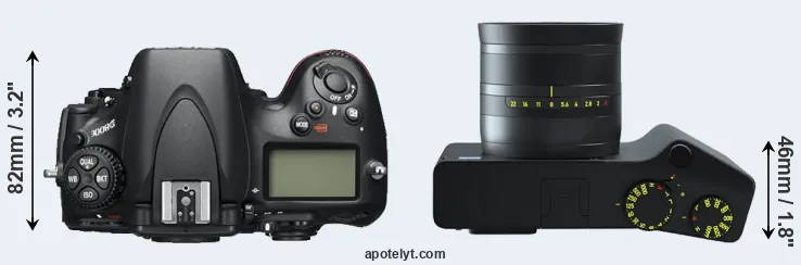 Compare D800E versus ZX1 top