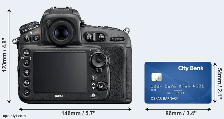 D810 and credit card rear side