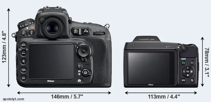 Comparison D810 or L840 rear