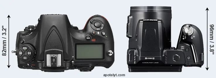 Compare D810 versus L840 top