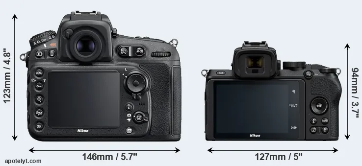 Comparison D810 or Z50 rear
