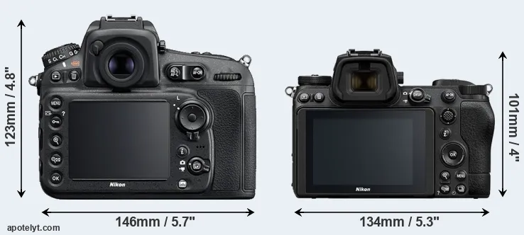 Comparison D810 or Z6 II rear