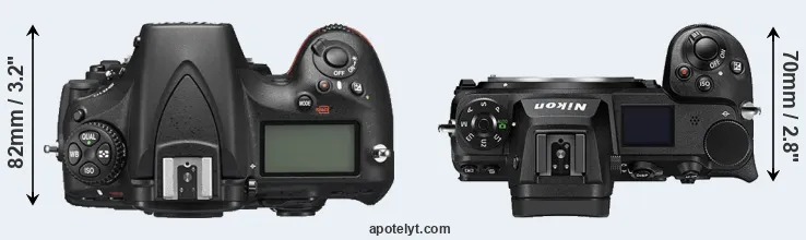 Compare D810 versus Z7 II top