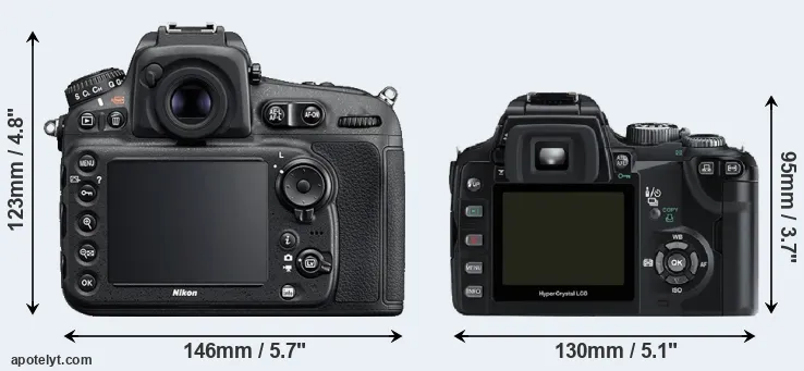Comparison D810 or E-500 rear