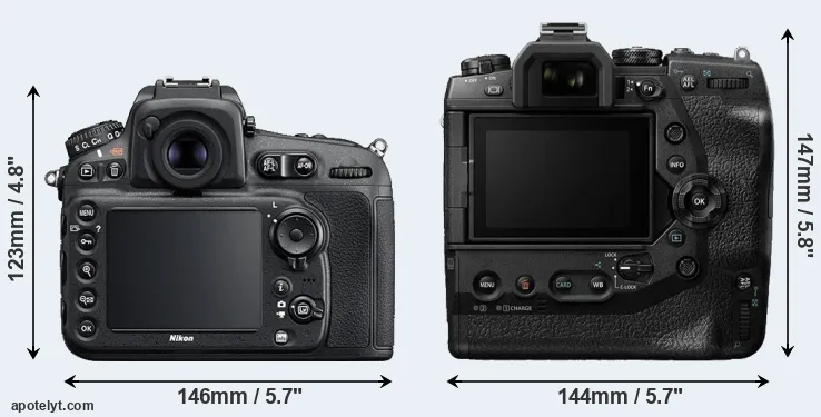 Comparison D810 or E-M1X rear