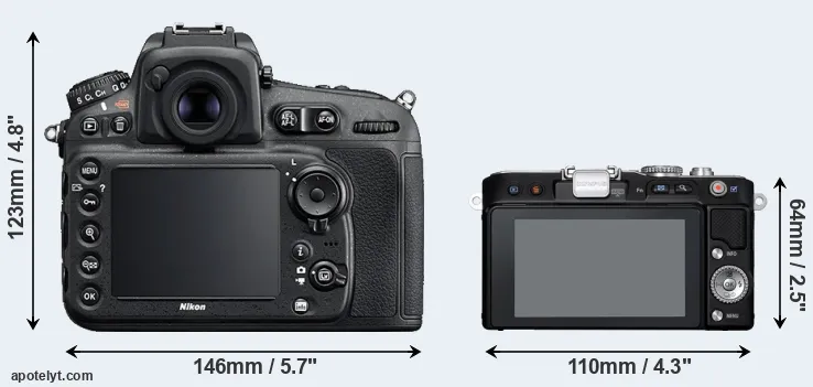 Comparison D810 or E-PL3 rear