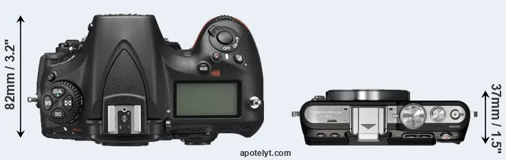 Compare D810 versus E-PL3 top