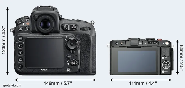 Comparison D810 or E-PL6 rear