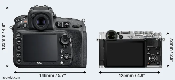 Comparison D810 or PEN-F rear