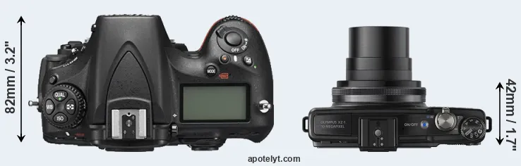 Compare D810 versus XZ-1 top