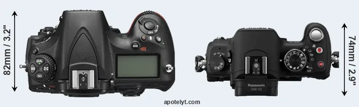 Compare D810 versus G2 top