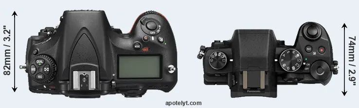 Compare D810 versus G80 top