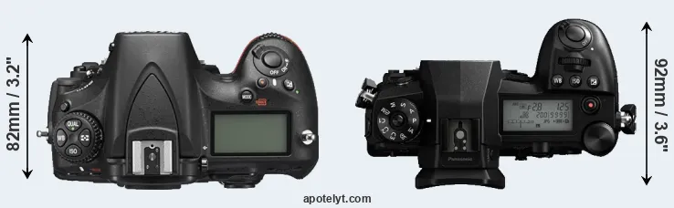 Compare D810 versus G9 top
