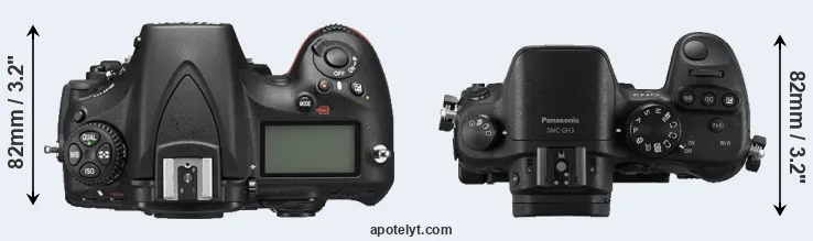 Compare D810 versus GH3 top
