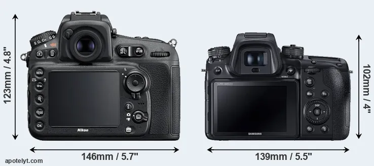 Comparison D810 or NX1 rear