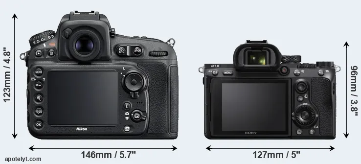 Comparison D810 or A7 III rear