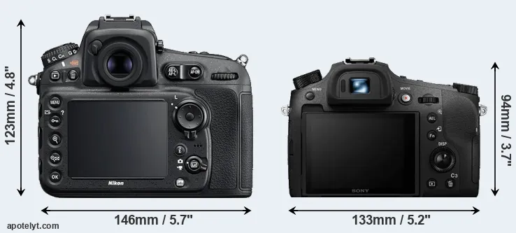 Comparison D810 or RX10 IV rear