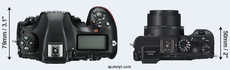 Compare D850 versus P7800 top