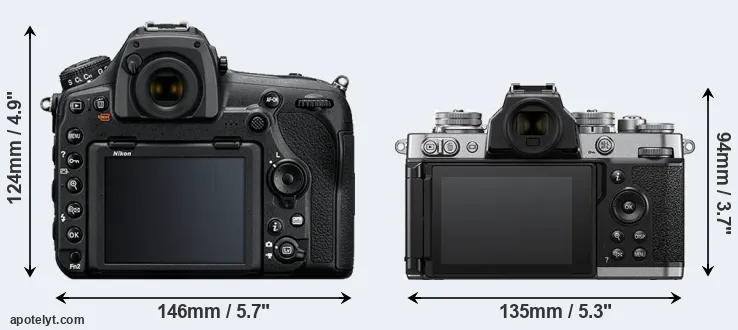 Comparison D850 or Z fc rear