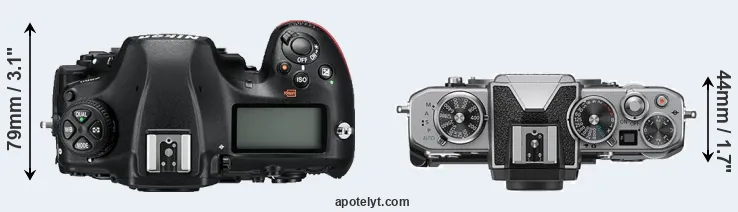 Compare D850 versus Z fc top