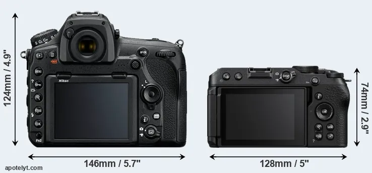 Comparison D850 or Z30 rear