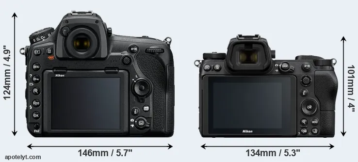 Comparison D850 or Z7 rear