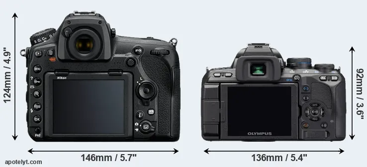 Comparison D850 or E-510 rear