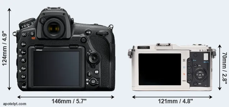 Comparison D850 or E-P1 rear