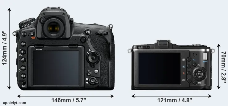 Comparison D850 or E-P2 rear