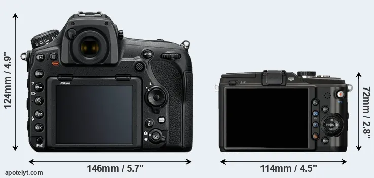 Comparison D850 or E-PL2 rear
