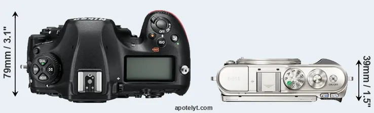 Compare D850 versus E-PL9 top
