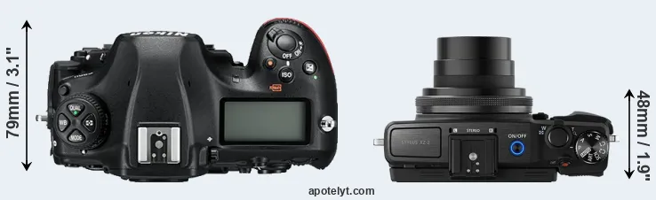 Compare D850 versus XZ-2 top