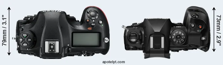 Compare D850 versus OM-1 II top