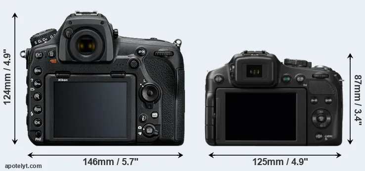 Comparison D850 or FZ200 rear