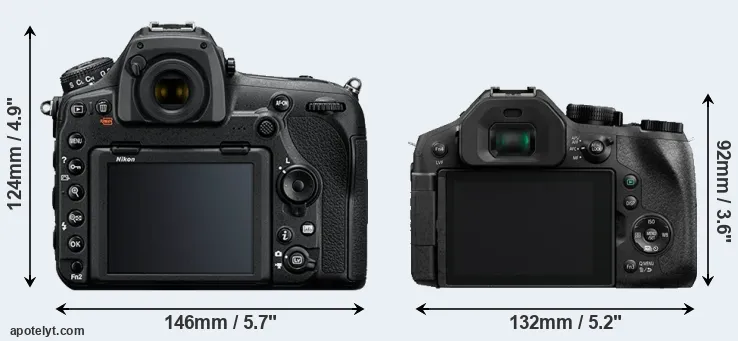 Comparison D850 or FZ300 rear