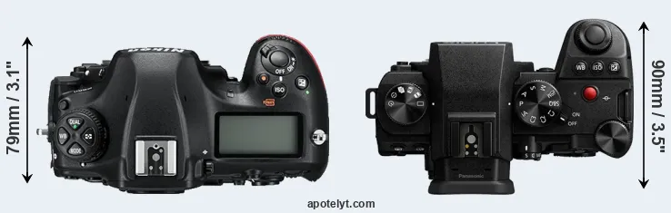 Compare D850 versus G9 II top