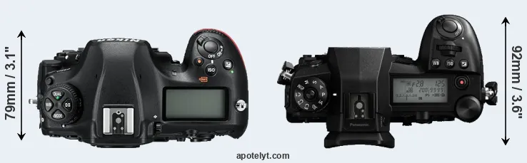 Compare D850 versus G9 top