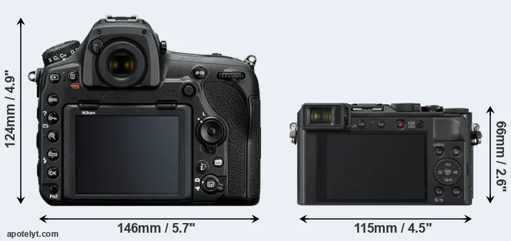 Comparison D850 or LX100 II rear