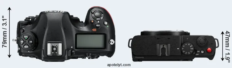 Compare D850 versus S9 top