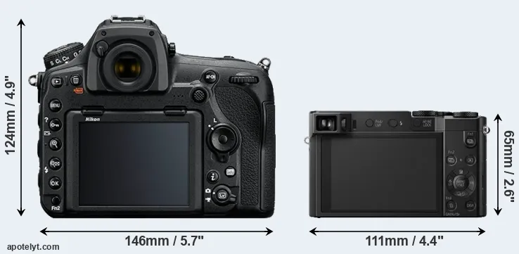 Comparison D850 or TZ100 rear
