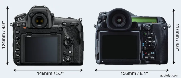 Comparison D850 or 645Z rear