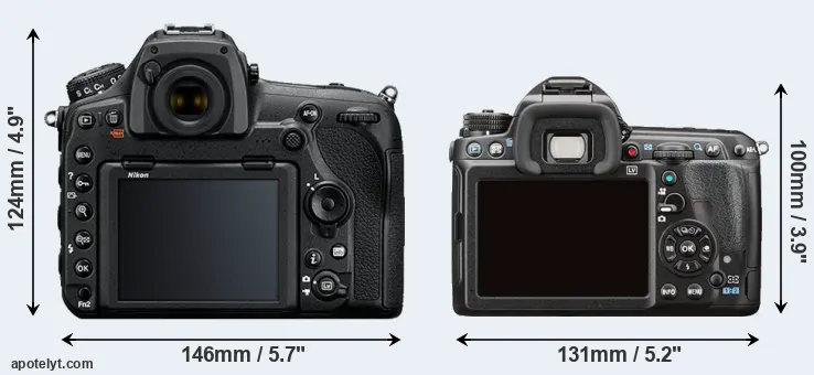 Comparison D850 or K-3 II rear