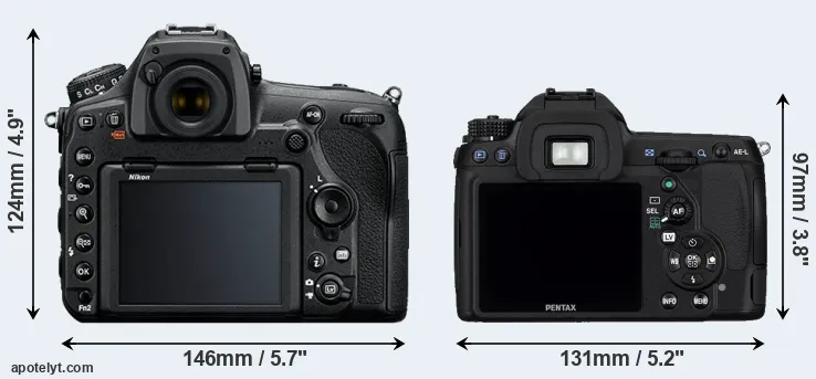 Comparison D850 or K-5 rear