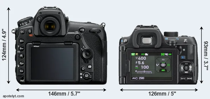 Comparison D850 or K-70 rear