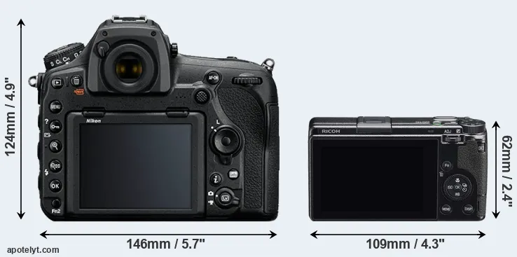 Comparison D850 or GR IIIx rear