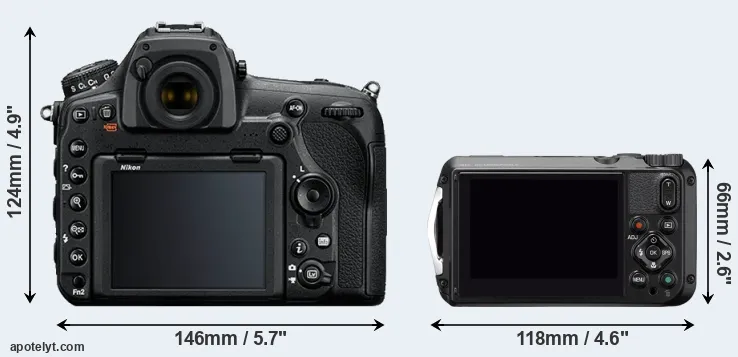 Comparison D850 or WG-6 rear
