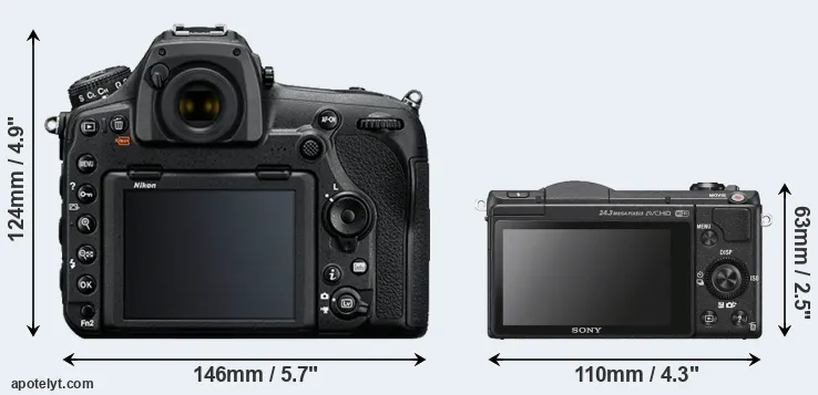 Comparison D850 or A5100 rear