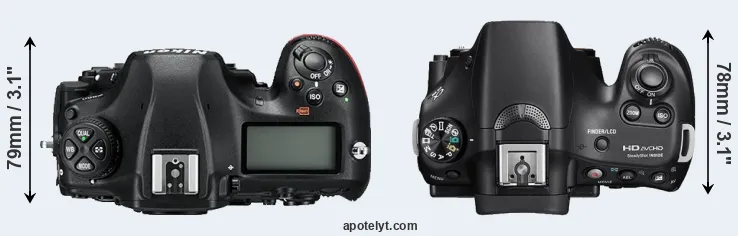 Compare D850 versus A58 top