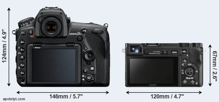 Comparison D850 or A6000 rear