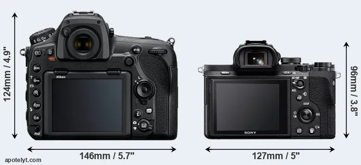 Comparison D850 or A7 II rear